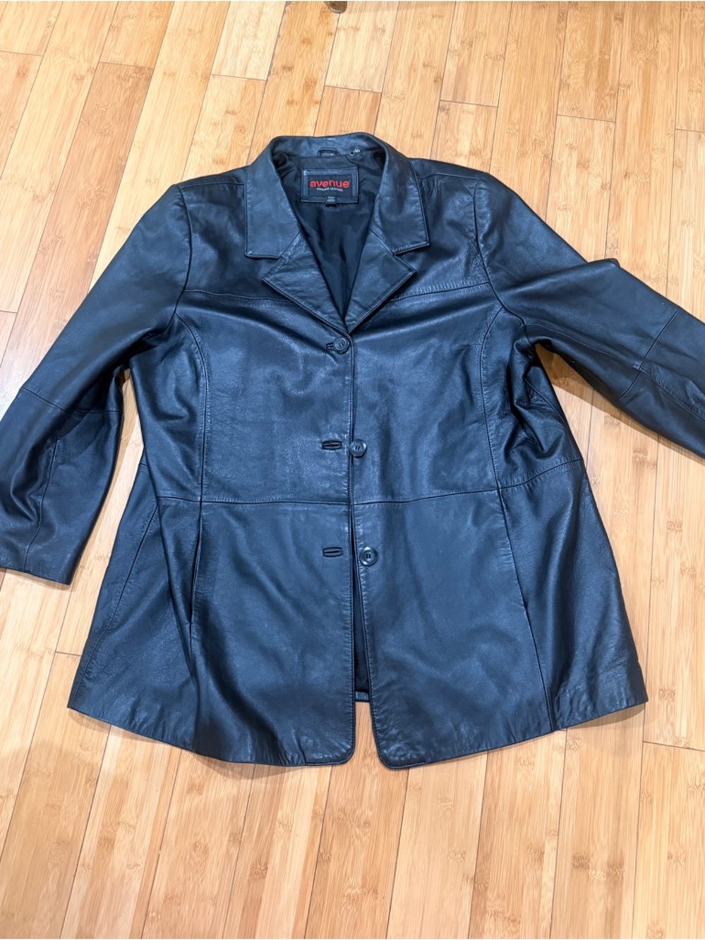 Avenue Women’s REAL Leather Jacket Long Size22/24